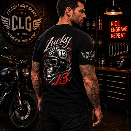 Lucky 13 – Death Rider Biker T-Shirt