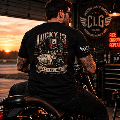 Lucky 13 – Dead Man’s Hand | Biker T-Shirt