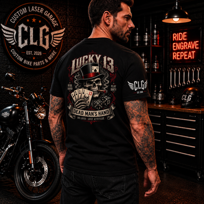 Lucky 13 – Dead Man’s Hand | Biker T-Shirt