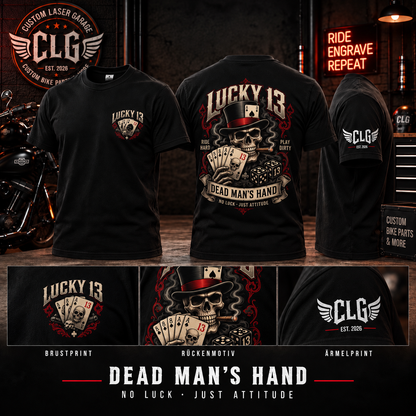 Lucky 13 – Dead Man’s Hand | Biker T-Shirt